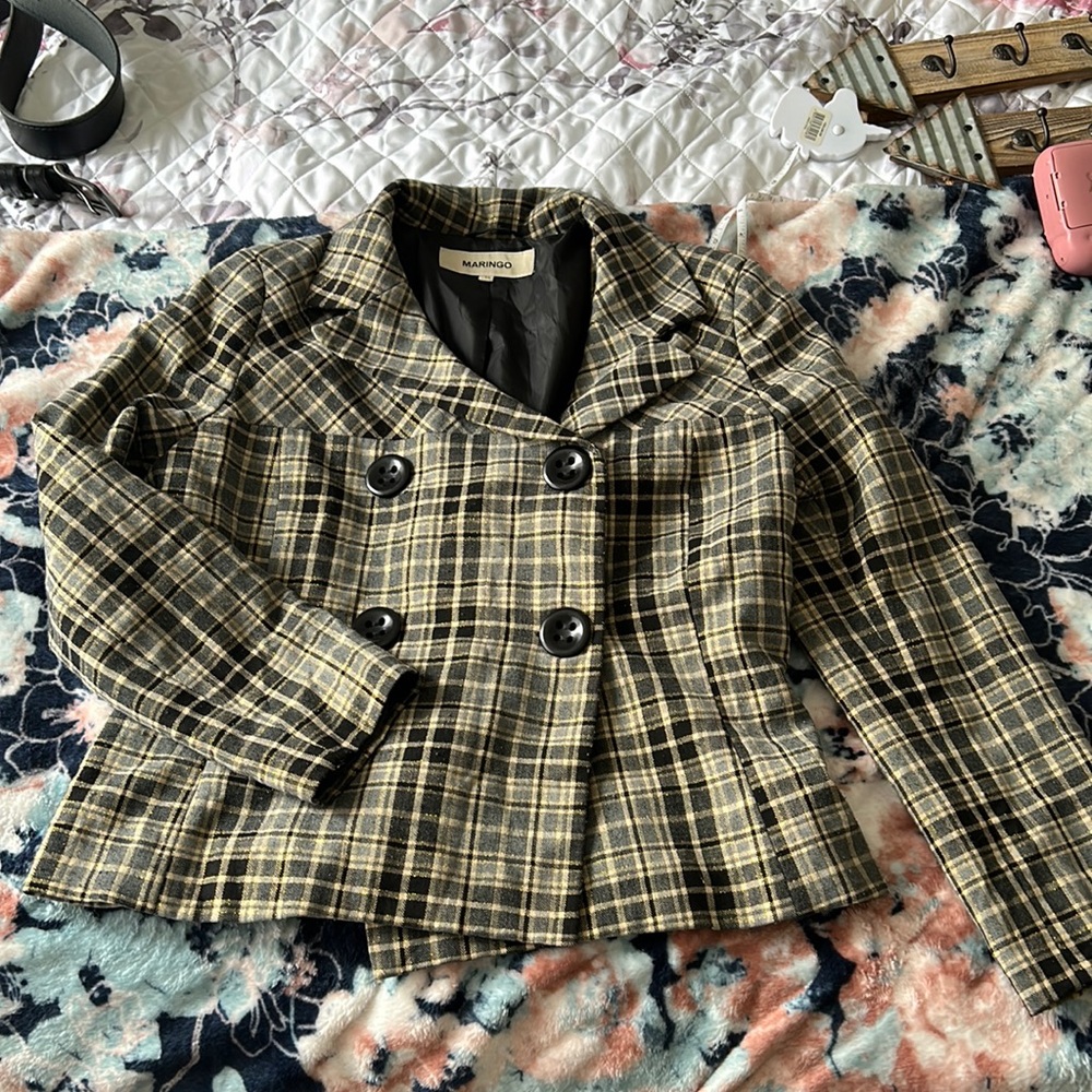 Maringo sparkle gold and black blazer